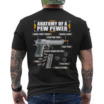 Anatomy Of A Pew Pewer Pistol 9 Mm Sports Shooting T-Shirt mit Rückendruck - Geschenkecke