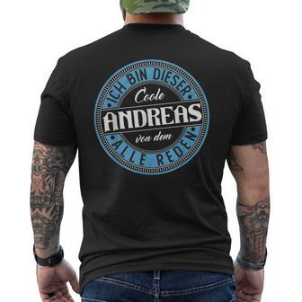 Andreas Ich Bin Dieser Cooler Andreas T-Shirt mit Rückendruck - Geschenkecke