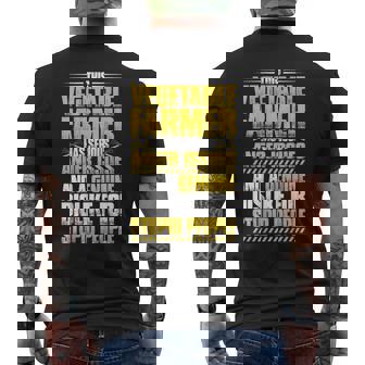 Anger Issues Vegetable Farmer Men's Back Print T-Shirt - Monsterry