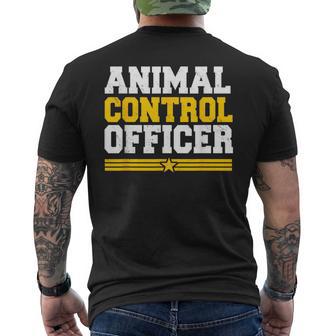 Animal Control Officer Animal Rescuer Service Shelter Men's Back Print T-Shirt - Monsterry