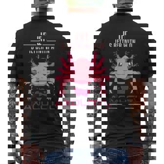 Animal Exótico Tropical Ajolote Salamandra Mexicana Axolotl Camiseta Hombre Estampado Espalda - Regaloses