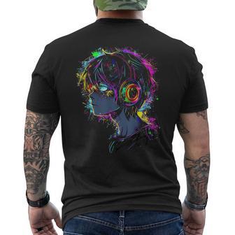 Anime Manga Graphic Casque Illustration Anime T-shirt imprimé au dos - Cadeauxyz