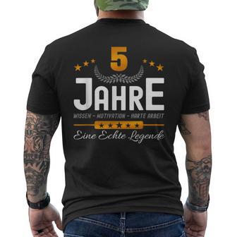 Anniversary 5 Years Company Service Anniversary Office Jokes Anniversary T-Shirt mit Rückendruck - Geschenkecke