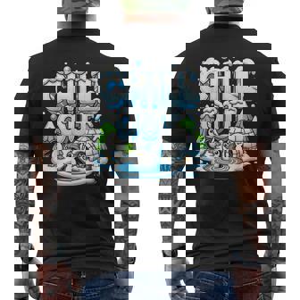 Antarctica Penguin Chill Out Shirt Cute Winter Penguin Igloo Men's Back Print T-Shirt - Monsterry