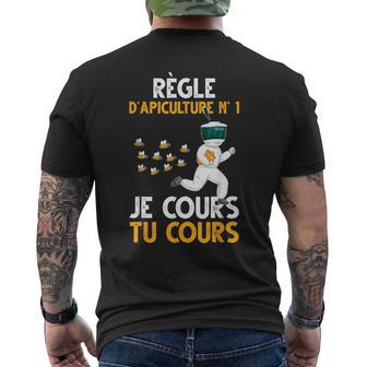 Apiculteur Règle D'apiculture N 1 Je Cours Tu Cours Abeille T-shirt imprimé au dos - Cadeauxyz