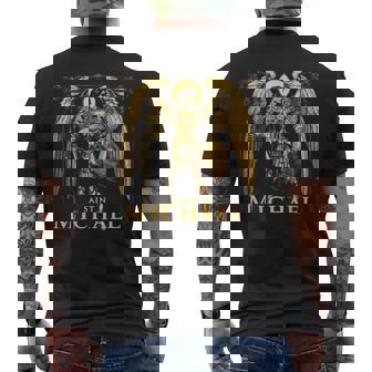 Archangel Catholic Religion Christianity Guardian Angel Men's T-shirt Back Print - Monsterry