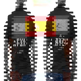 Arévalo España Souvenir Ciudad Bandera Camiseta Hombre Estampado Espalda - Regaloses