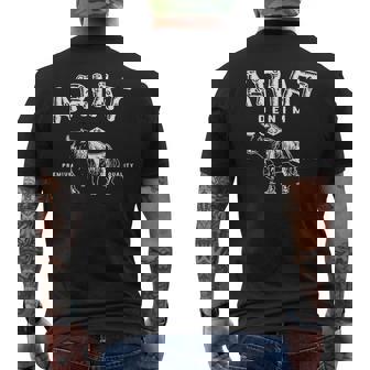Ariat Denim Bull Quality Co Retro Western Cowboy Men's T-shirt Back Print | Mazezy