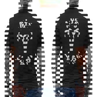Aries Season April Zodiac Sign Horoscope Astrology Men's Back Print T-Shirt - Monsterry