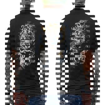 Arte Con Motivos De Animales De Leopardo De Las Nieves Camiseta Hombre Estampado Espalda - Regaloses