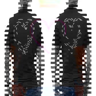 Assistant Principal Heart Outline Subtle Valentines Day Men's Back Print T-Shirt - Monsterry
