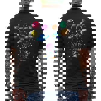 Astronauta Globos Planetasentilador Sistema Solar Camiseta Hombre Estampado Espalda - Regaloses