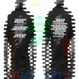 Ated Shenanigans Supervisor Friend St Patrick's Party Men's Back Print T-Shirt - Monsterry