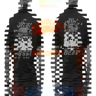Audiologist Halloween Ghosts Tee Audiology Boo Crew Men's Back Print T-Shirt - Monsterry