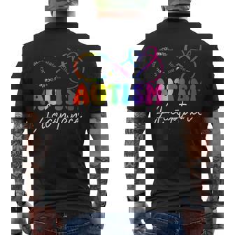 Autism Awareness Acceptance Infinity Symbol Advocate Educate Men's T-shirt Back Print | Mazezy