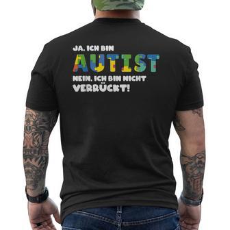 Autism Awareness Outfit Autistic Support T-Shirt mit Rückendruck - Geschenkecke