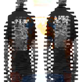 Autism Hyrax FUNNY MEME Men's Back Print T-Shirt - Monsterry