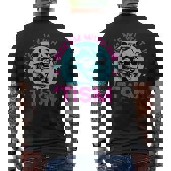 Autism Raccoon Joke Rizz Em With The Tism Meme Autism Men's Back Print T-Shirt - Monsterry