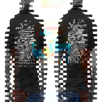 Autism Rizz Em With The Tism Meme Autistic Racoon Hand Rock Men's T-shirt Back Print | Seseable UK