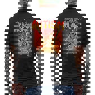 Autism Skeleton Oddly Specific Dank Meme Men's T-shirt Back Print - Monsterry
