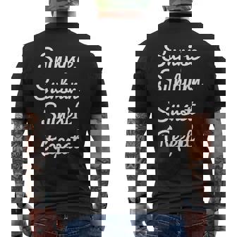 Avec Motif Coucher De Soleil Et Coucher De Soleil T-shirt imprimé au dos - Cadeauxyz