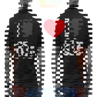 Back To 80'S Intage Retro I Love 80'S Graphic Camiseta Hombre Estampado Espalda - Regaloses