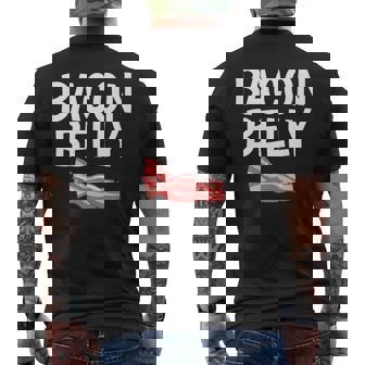 Bacon Belly Graphic Print For Bacon Addicts Premium Men's Back Print T-Shirt - Monsterry