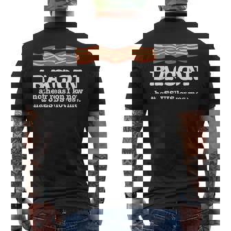 Bacon Another Reason I Know That Jesus Loves Me Quote Men's Back Print T-Shirt - Monsterry