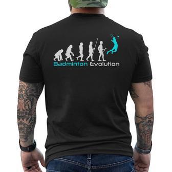 Badminton Evolution For Badminton Lovers T-Shirt mit Rückendruck - Geschenkecke