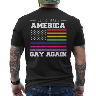Bakagon Lgbt Pride Usa Flag Adulte Lgbtq Supporters Lgbtq Individuals Manche Courte - Multicolore S Eu 33 Inches T-shirt imprimé au dos - Cadeauxyz