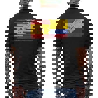 Banderas De España Y Colombia Español Colombiano Camiseta Hombre Estampado Espalda - Regaloses