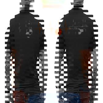 Banjo Country Music Bluegrass String Instrument Men's Back Print T-Shirt - Monsterry