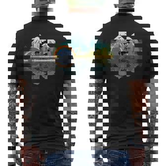 Banjo Music Bluegrass Mandolin Country Music Banjo Play Men's Back Print T-Shirt - Monsterry