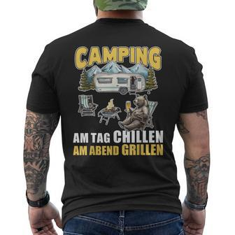 Barbecue And Chillen Camper Saying Caravan Camping T-Shirt mit Rückendruck - Geschenkecke