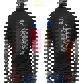 Barber Pole Texas Flag Best Barber Shirt For Men Men's Back Print T-Shirt - Monsterry