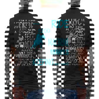 Barrel Racer Shirt Let You Ride Turning Barrels Racing Men's Back Print T-Shirt - Monsterry