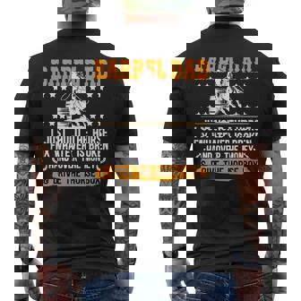 Barrel Racing Dad Definition Dad Of A Barrel Racer Father Men's Back Print T-Shirt - Monsterry