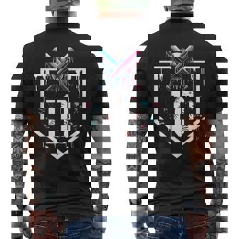 Baseball Drip 10Th Birthday Home Plate Boy Youth 10 Year Old Men's T-shirt Back Print - Monsterry