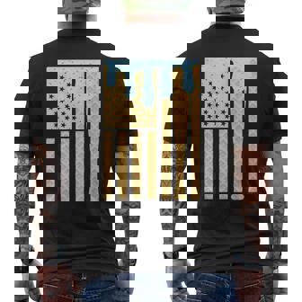 Baseball Drip Bat Boys Dripping Ice Cream American Flag Men's T-shirt Back Print | Mazezy