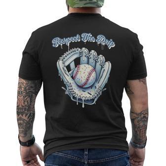 Baseball Drip Boys Glove Drip Youth Respect The Drip Men's T-shirt Back Print - Thegiftio UK