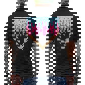 Baseball Drip Boys Home Plate Ice Cream Sport Players & Fans Men's T-shirt Back Print | Mazezy