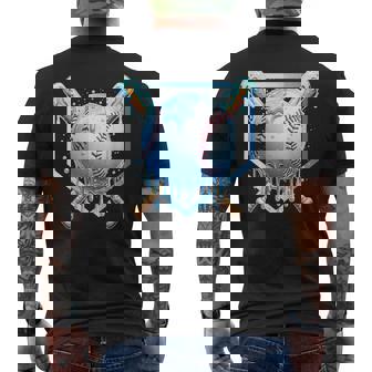 Baseball Drip For Boys Home Plate Ice Cream Drip Youth Sport Men's T-shirt Back Print - Seseable
