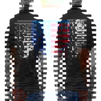 Baseball Drip Boys Ice Cream Patriotic American Flag Men's T-shirt Back Print - Thegiftio UK