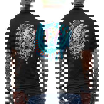 Baseball Drip Ice Cream Sprinkles Baseball Player Men's T-shirt Back Print - Thegiftio UK