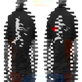 Baseball Valentine Men's T-shirt Back Print | Mazezy