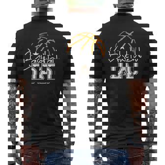 Basketball Dad Padre De Baloncesto Papá Orgulloso De Baloncesto Camiseta Hombre Estampado Espalda - Regaloses