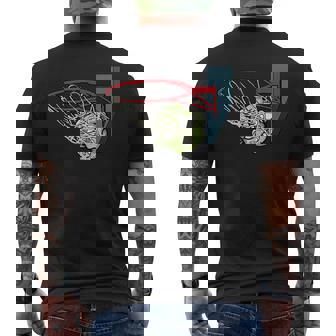 Basketball Zombie Head Lazy Halloween Costume Sport Men's Back Print T-Shirt - Monsterry