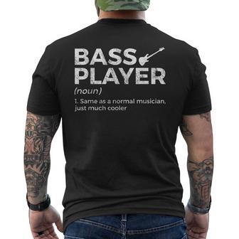 Bass Player Definition Bassist For Musicians T-Shirt mit Rückendruck - Geschenkecke