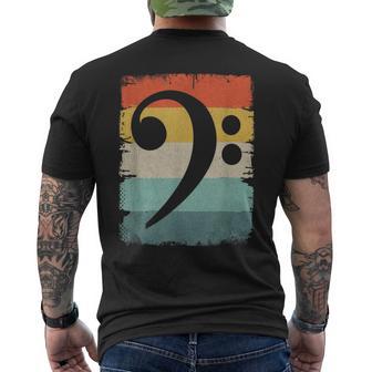 Bass Player Music Apparel Bass Clef T-Shirt mit Rückendruck - Geschenkecke