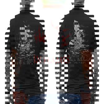 Bateauiking Nordmann Bateauiking En Flammesalhalla T-shirt imprimé au dos - Cadeauxyz